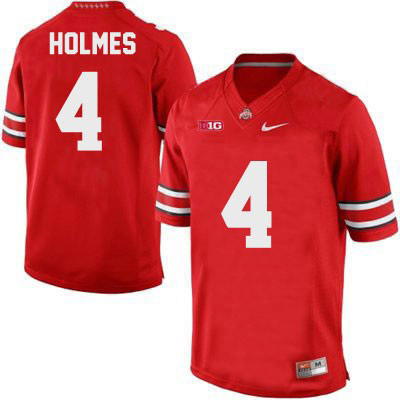 Ohio State Buckeyes Men's Santonio Holmes #4 Red Authentic Nike College NCAA Stitched Football Jersey LE19H33RE